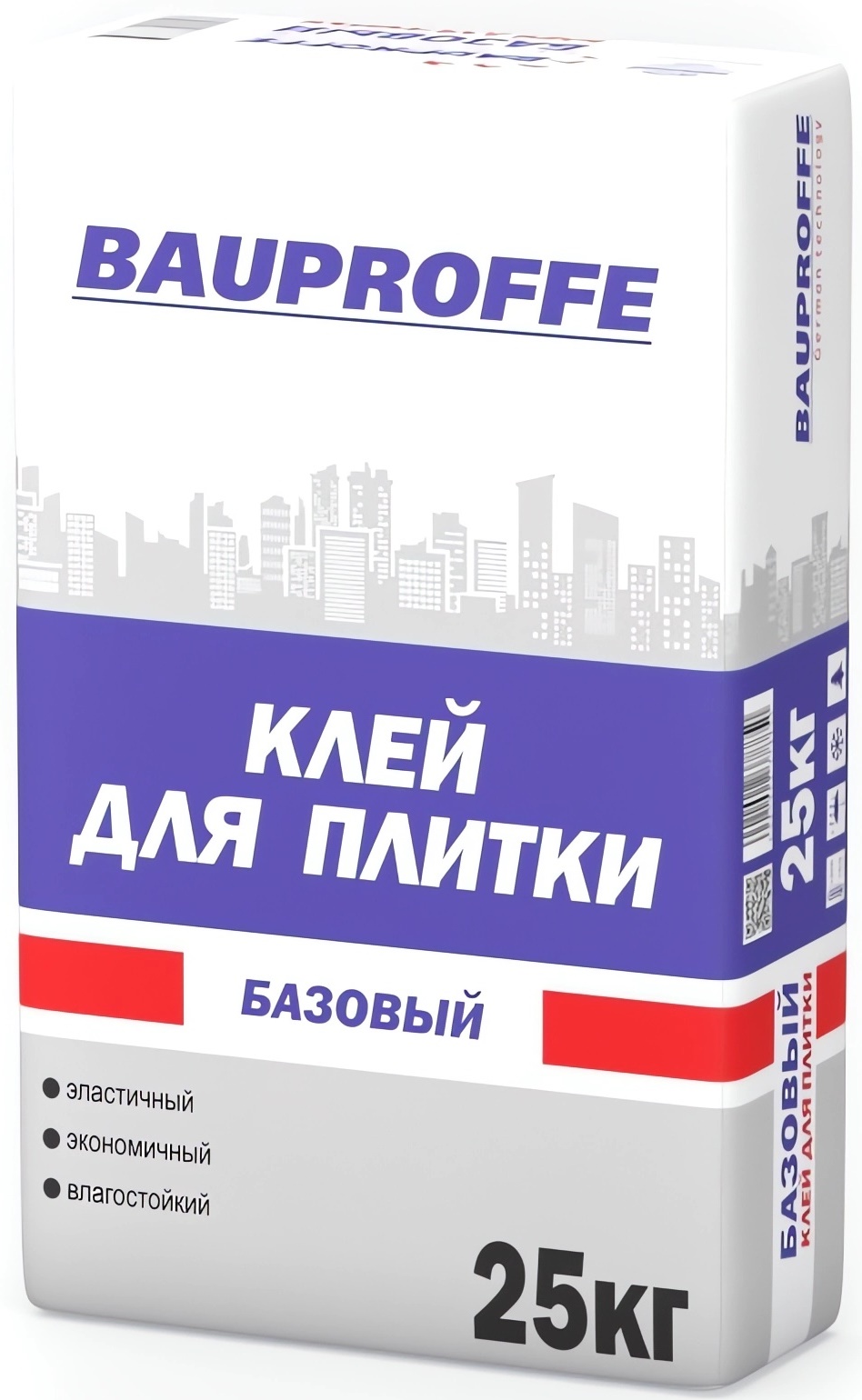 Клей для плитки BAUPROFFE Базовый 25 кг — цена в Бузулуке, купить в  интернет-магазине, характеристики и отзывы, фото